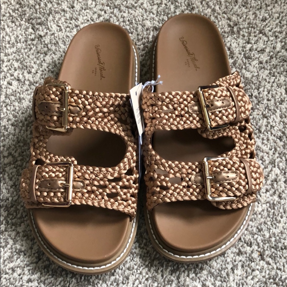 Brown Woven Sandals
